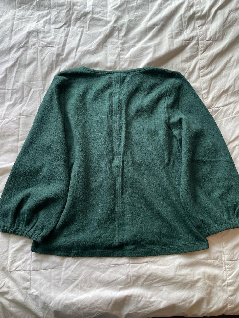 Madewell Deep Forest V-Neck Textured Sweater Size Medium - Picture 5 of 5